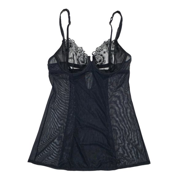 Vintage victoria's secret black sheer lace cami - Picture 2 of 7